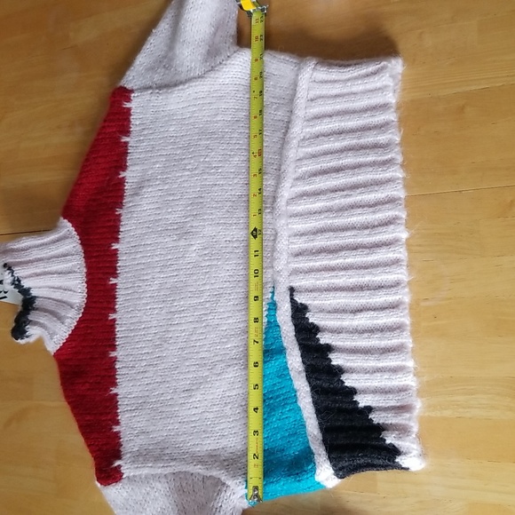 ZARA Color Blocking Design Half High Neck Sweater - Picture 5 of 9